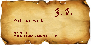 Zelina Vajk névjegykártya